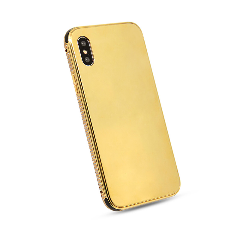 iPhone x gold plated protective case diamond back cover